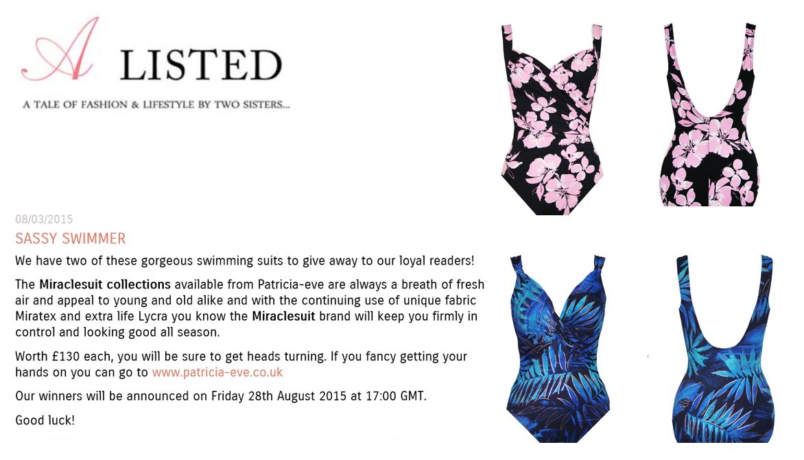 AListed Blog - Miraclesuit give away