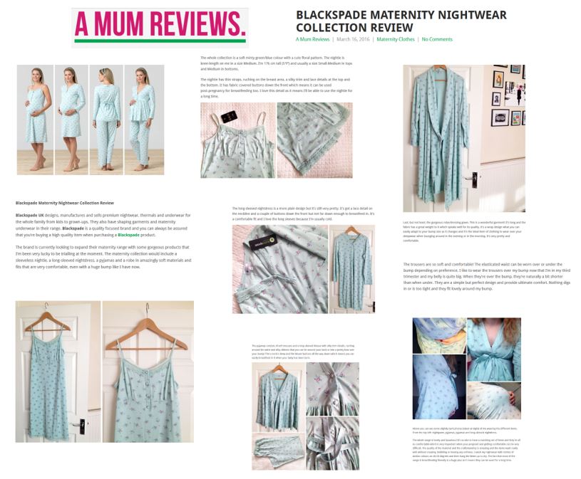 Blackspade Maternity Nightwear review - amumreviews