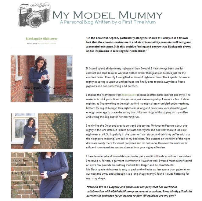 Blackspade noir review my model mummy