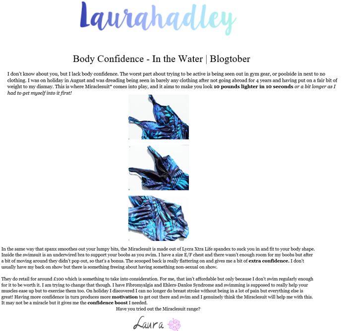 Miraclesuit - laura hadley blog