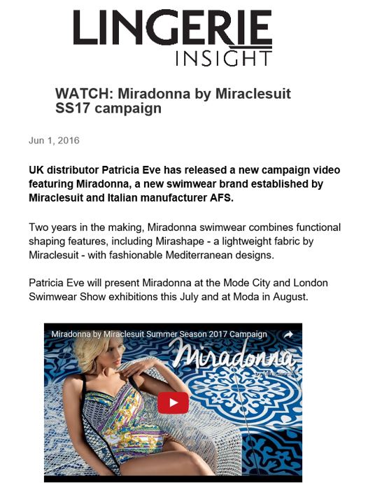 Miradonna Launch Lingerie insight