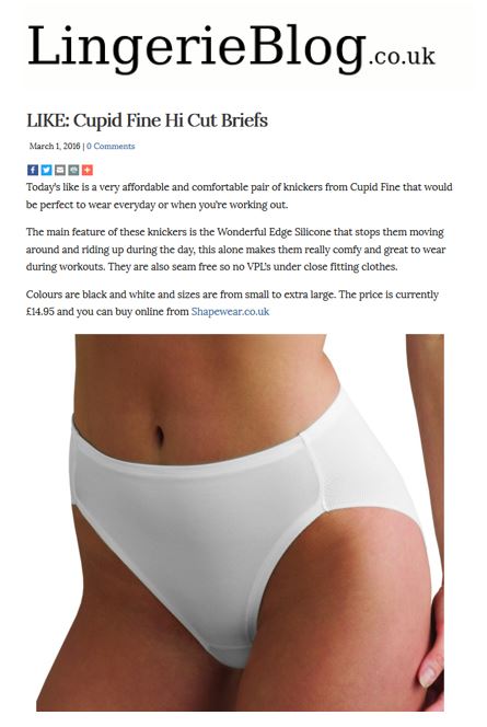 Lingerie Blog like Cupid Fines High cut briefs