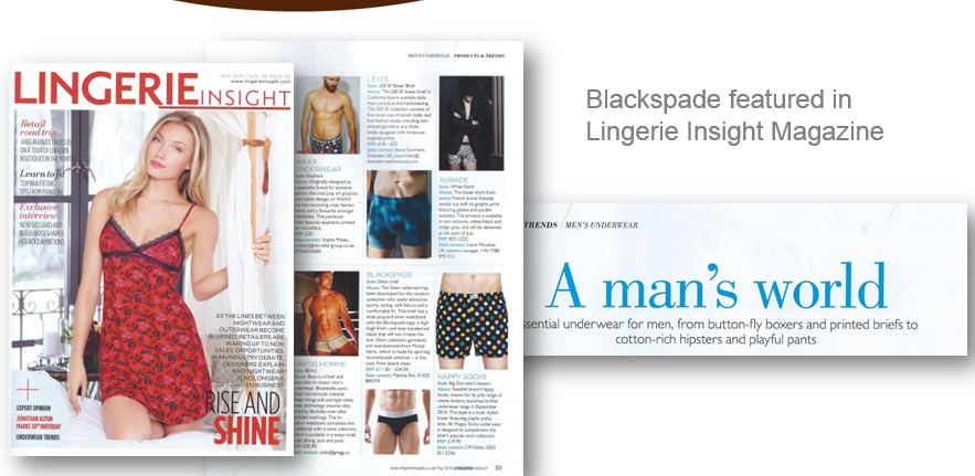 Blackspade mens featured in lingerie insight