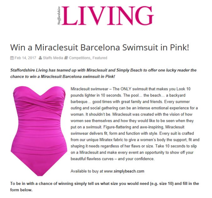 Miraclesuit Competition Staffordshire living feb 17