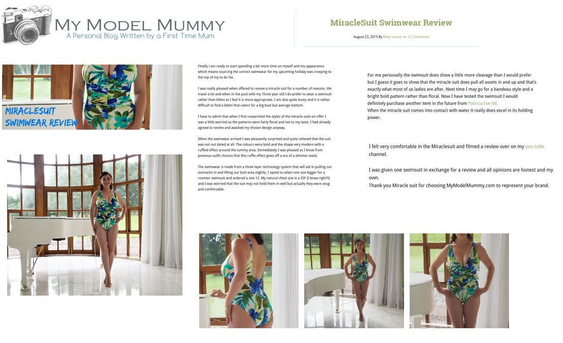 Miraclesuit swim blog review my model mummy.com