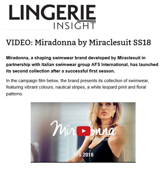 Miradonna 2018 Video lingerie insight june 17