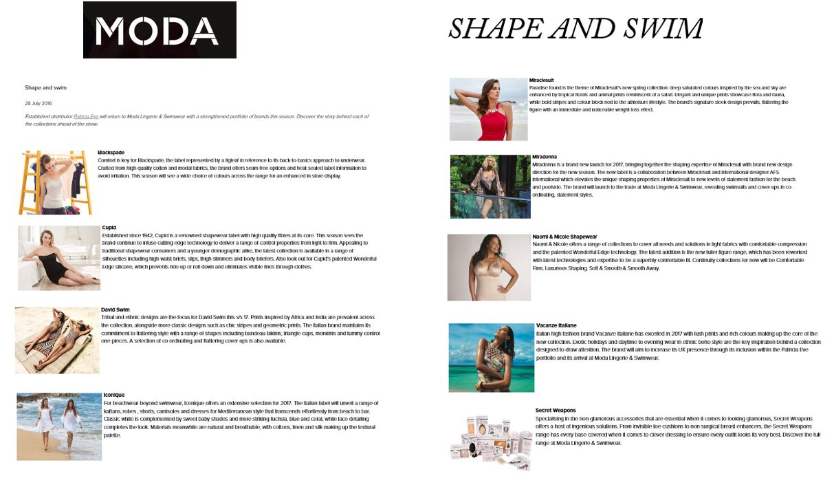 Moda 2016 Shape & Swim