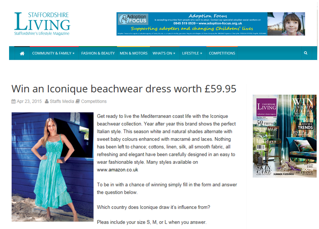 Iconique beachwear Staffordshire media