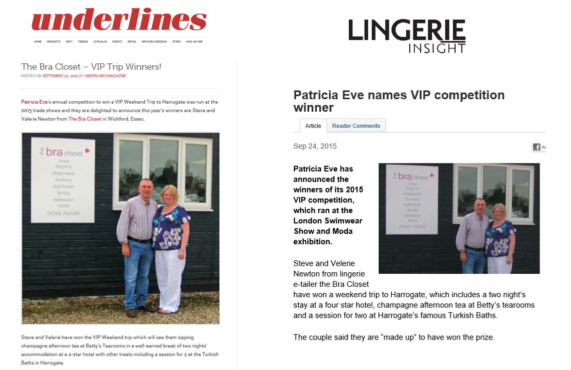 Competition winners in Underlines & Lingerie insight