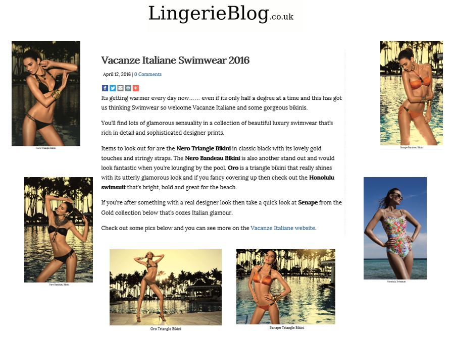 Vacanze Italiane swimwear SS16 Lingerieblog.co.uk