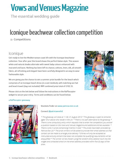 Iconique beachwear competition - V&V